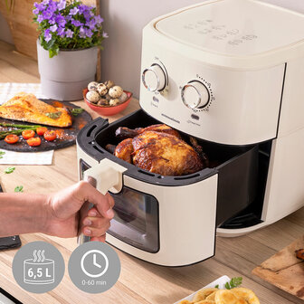 Airfryer InnovaGoods Vynner Pro 6500 Cr&egrave;me 1700 W 6,5 L Roestvrij staal 4