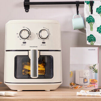 Airfryer InnovaGoods Vynner Pro 6500 Cr&egrave;me 1700 W 6,5 L Roestvrij staal 7
