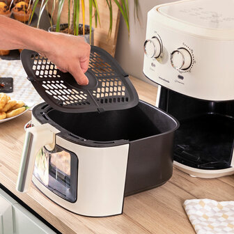 Airfryer InnovaGoods Vynner Pro 6500 Cr&egrave;me 1700 W 6,5 L Roestvrij staal 8