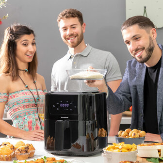 Airfryer met mand InnovaGoods Fryinn Balance 5000 Zwart 1500 W 5 L Roestvrij staal 3