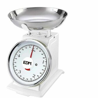 Retro keukenweegschaal EDM Wit 5 kg 20,5 x 4 cm 1