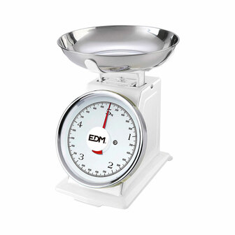 Retro keukenweegschaal EDM Wit 5 kg 20,5 x 4 cm 2