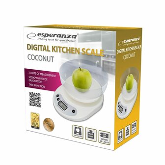 Keukenweegschaal Esperanza EKS007 Wit 5 kg 2