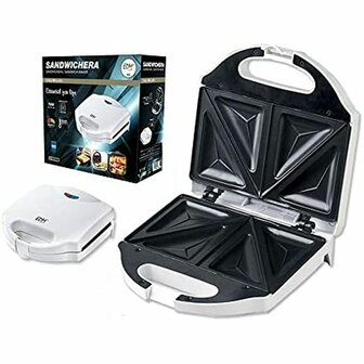 Tosti-ijzer EDM 07666 Wit 750 W 2