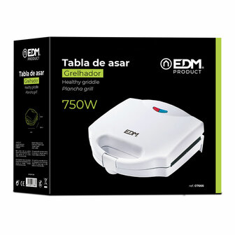 Tosti-ijzer EDM 07666 Wit 750 W 4