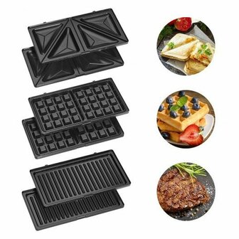 Tosti-ijzer Clatronic ST/WA 3670 Zwart 800 W 4