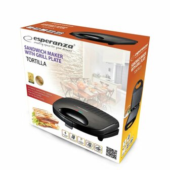 Tosti-ijzer Esperanza EKT009 Zwart 1000 W 4