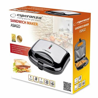 Tosti-ijzer Esperanza EKT011 Zwart 1000 W 3