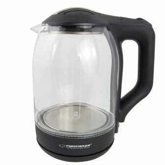 Waterkoker Esperanza EKK025K  Zwart Multicolour Glas Plastic 1500 W 1,7 L 3