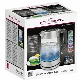 Waterkoker Proficook PC-WKS 1190 G Zilverkleurig 2200 W 1,7 L 3
