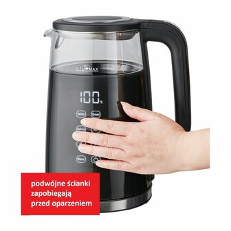 Waterkoker Feel Maestro MR-049 Zwart Transparant Kristal Borosilicaatglas 2200 W 1,7 L 5