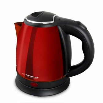 Waterkoker Esperanza EKK128R Zwart Rood Roestvrij staal Plastic 1350 W 1 L 1