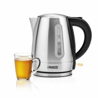 Waterkoker Princess 01.236023.01.001 1 L 2200W Grijs Zwart/Zilverkleurig Roestvrij staal Plastic 2200 W 1 L 1