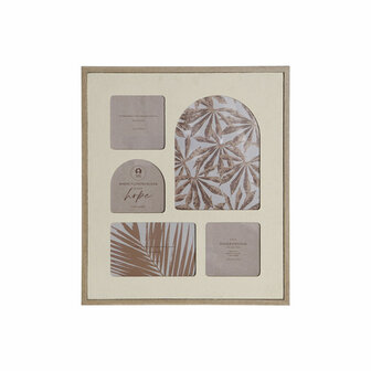 Fotolijsten Home ESPRIT Beige Kristal Hout MDF Scandinavisch 34 X 2 X 39 cm 1