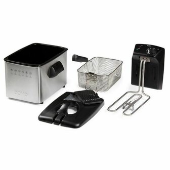 Frituurpan DOMO DO465FR 4 L 3000 W Zilverkleurig Staal 2