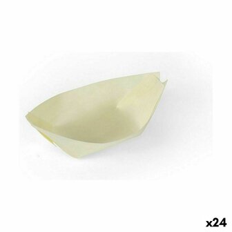 Kommenset Algon Wegwerp Hout 12 Onderdelen 10 cm (24 Stuks) 1