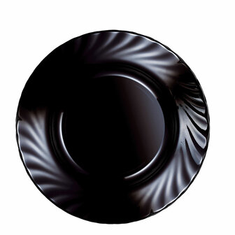 Diep bord Luminarc Trianon Zwart Glas (&oslash; 22,5 cm) (24 Stuks) 3
