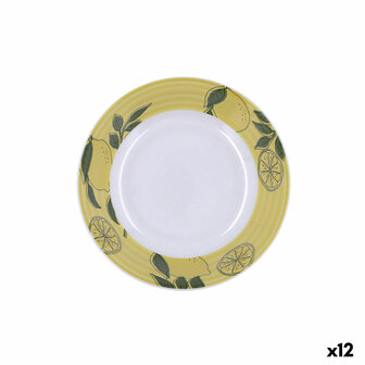 Diep bord Quid Sicilia Multicolour Bioplastic 20 cm (12 Stuks) 1