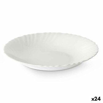 Diep bord Wit Glas 21,5 x 3 x 21,5 cm (24 Stuks) 1