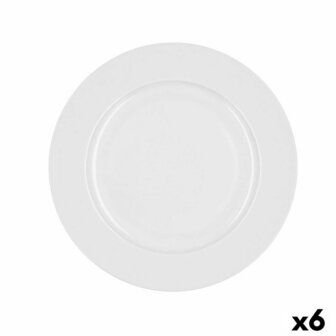 Dinerbord Bidasoa Glacial Ala Ancha Wit Keramisch 25 cm (6 Stuks) (Pack 6x) 2