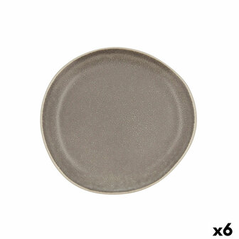 Dinerbord Bidasoa Gio Incidenteel Grijs Keramisch 20 cm (6 Stuks) 1