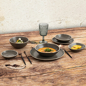 Dinerbord Bidasoa Gio Incidenteel Grijs Keramisch 20 cm (6 Stuks) 2