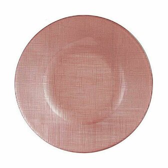 Dinerbord Roze Glas 21 x 2 x 21 cm (6 Stuks) 1