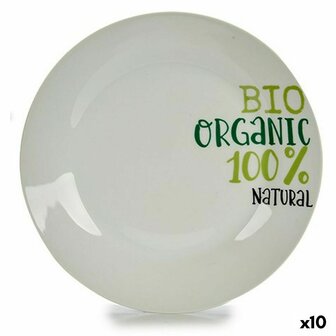 Dinerbord Organic Porselein 24,4 x 2,6 x 24,4 cm (10 Stuks) 1