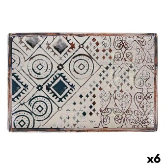 Serveerschaal La Mediterr&aacute;nea Grecia Porselein Rechthoekig 30 x 20 x 2,5 cm (6 Stuks) 1