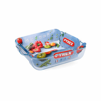 Serveerschaal Pyrex Classic Vierkant Transparant Glas 25 x 22 x 6 cm (6 Stuks) 2