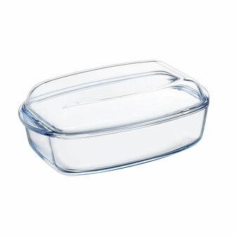 Serveerschaal Pyrex Classic Met deksel 4,5 L 38 x 22 x 11 cm Transparant Glas (3 Stuks) 2