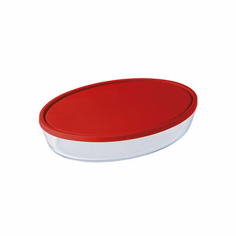 Serveerschaal &Ocirc; Cuisine Cook&amp;store Ocu Met deksel 3 L Transparant Glas Siliconen 5 Stuks 2
