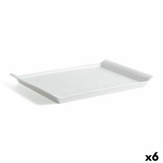 Serveerschaal Quid Gastro Fresh Rechthoekig Keramisch Wit (36 x 25 cm) (6 Stuks) 1