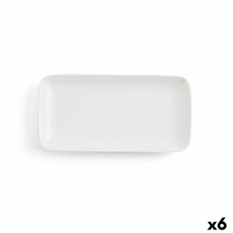 Serveerschaal Ariane Vital Coupe Rechthoekig Keramisch Wit (28 x 14 cm) (6 Stuks) 1