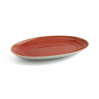 Serveerschaal Ariane Terra Ovalen Keramisch Rood (&Oslash; 32 cm) (6 Stuks) 4