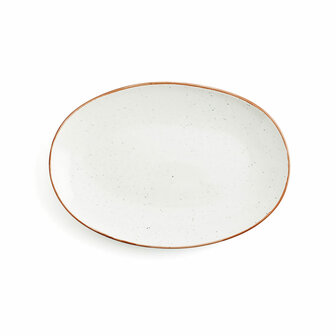 Serveerschaal Ariane Terra Ovalen Keramisch Beige (&Oslash; 32 cm) (6 Stuks) 3