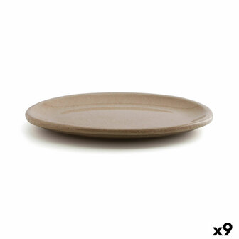 Serveerschaal Anaflor Vulcano Beige Keramisch 33 x 25 cm (9 Stuks) 1
