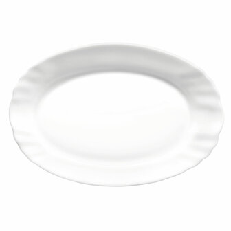 Serveerschaal Bormioli Rocco Ebro Ovalen Wit Glas (22 cm) (24 Stuks) 2