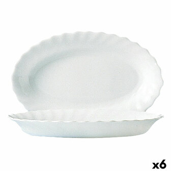 Serveerschaal Luminarc Trianon Wit Glas (&Oslash; 35 cm) (6 Stuks) 1