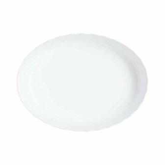 Serveerschaal Luminarc Trianon Ovalen Wit Glas 31 x 24 cm (6 Stuks) 3
