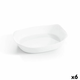 Serveerschaal Luminarc Smart Cuisine Rechthoekig Wit Glas 30 x 22 cm (6 Stuks) 1
