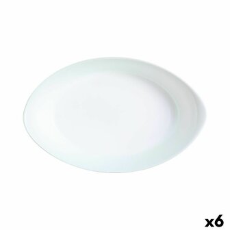Serveerschaal Luminarc Smart Cuisine Ovalen Wit Glas 21 x 13 cm (6 Stuks) 1