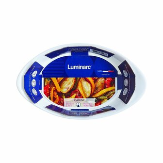 Serveerschaal Luminarc Smart Cuisine Ovalen Wit Glas 21 x 13 cm (6 Stuks) 3