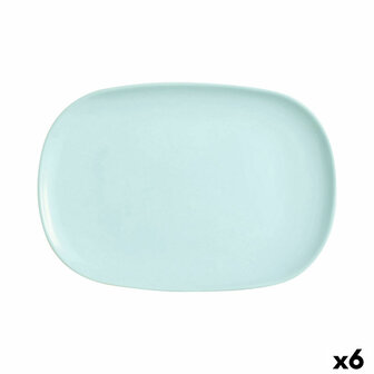 Serveerschaal Luminarc Sweet Line Turkoois Glas 35 x 24 cm (6 Stuks) 1