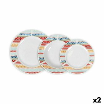 Serviesset La Mediterr&aacute;nea Palma Rond 18 Onderdelen (2 Stuks) 1