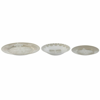 Serviesset Home ESPRIT Blauw Wit Beige Porselein 18 Onderdelen 27 x 27 x 2 cm 1