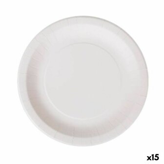 Bordenset Algon Wegwerp Wit Karton 28 cm (15 Stuks) 1