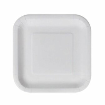 Bordenset Algon Wegwerp Wit Karton Vierkant 23 cm (36 Stuks) 2