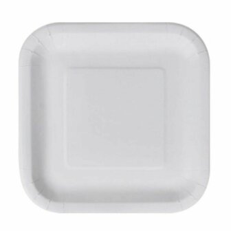 Bordenset Algon Wegwerp Wit Karton Vierkant 26 cm (36 Stuks) 2