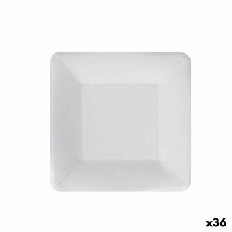 Bordenset Algon Wegwerp Wit Karton 18 cm (36 Stuks) 1